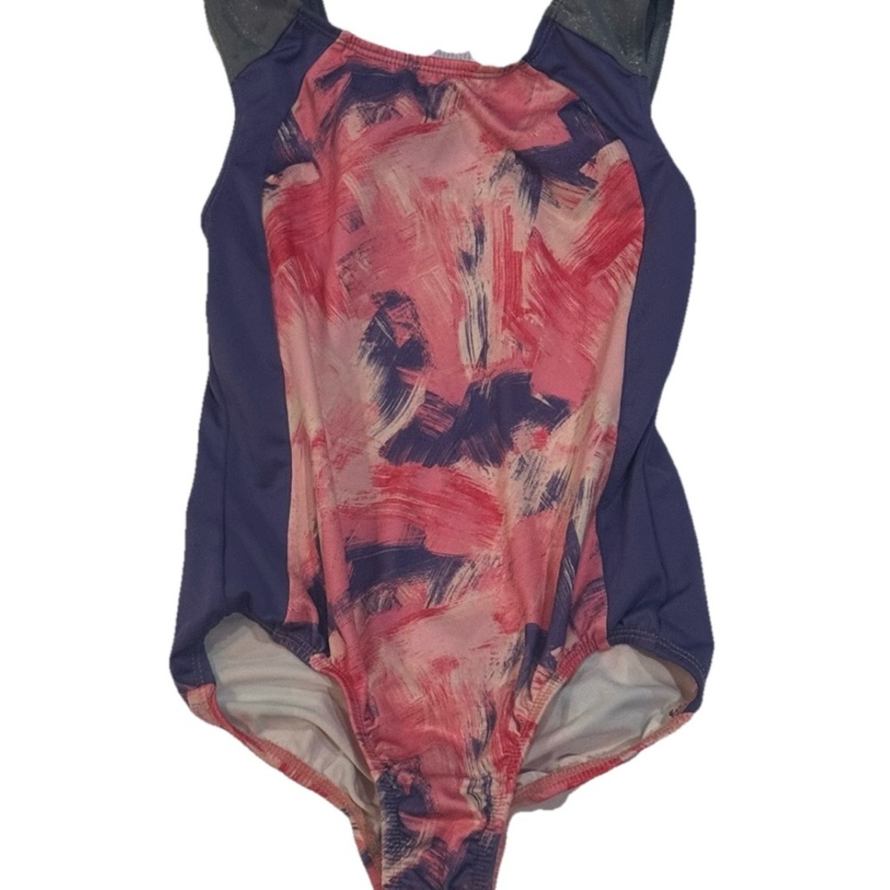 Girls Gymnastics Leotard M 7/8 More‎ Than Magic Pink Purple Athletic